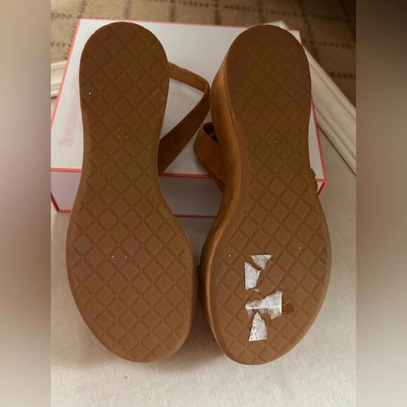 Chanel Brown Suede Platform Wedge Sandals 40 - Picture 9 of 9